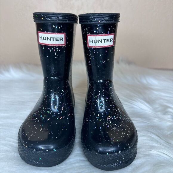 Hunter Kids First Giant Glitter Rain Boots Size UK 5 US 6B/7G - Picture 2 of 11